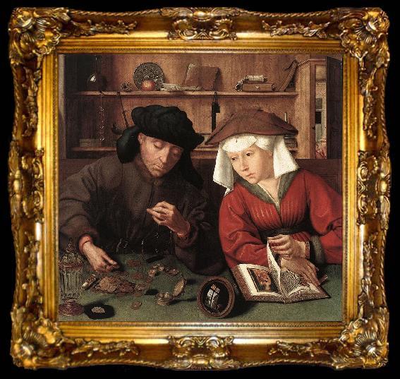 framed  MASSYS, Quentin The Moneylender and his Wife sg, ta009-2